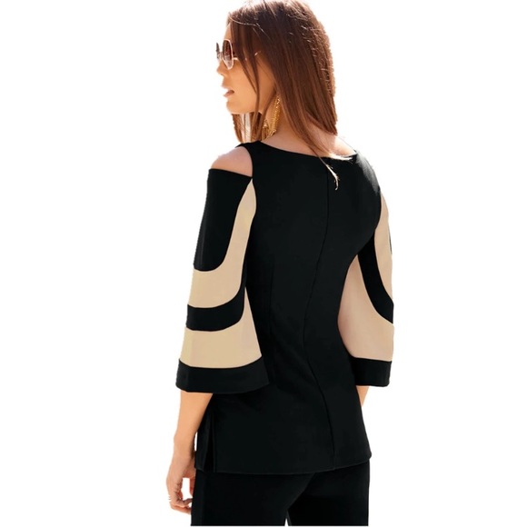 5⭐️RATED❤️ GORGEOUS COLD SHOULDER BLOUSE/BLACK - Picture 5 of 8